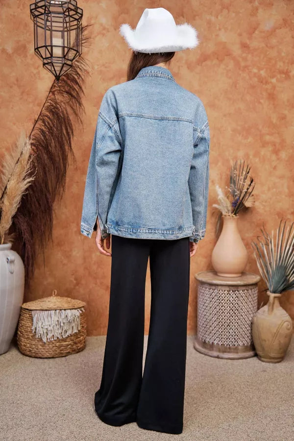 Beaded Jean Jacket