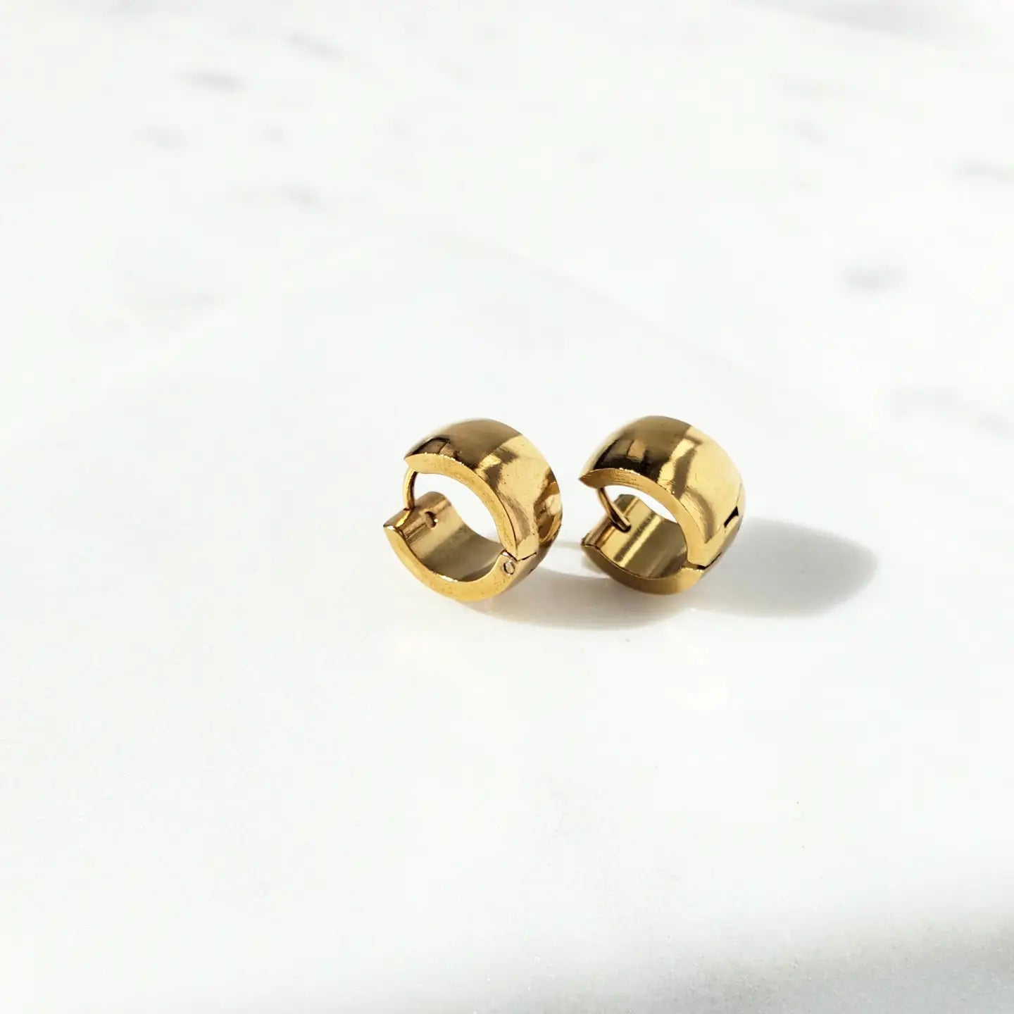 Gold Hoop Earrings - Chunky Earrings