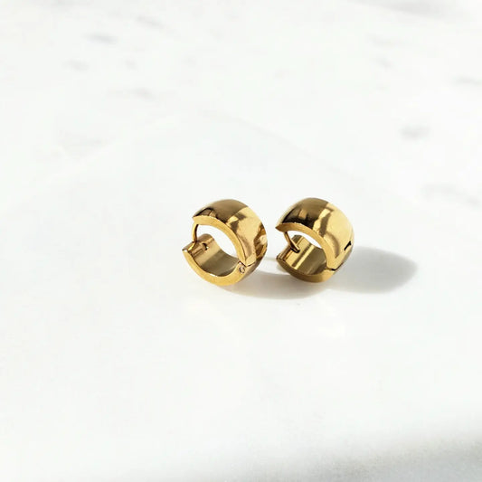 Gold Hoop Earrings - Chunky Earrings