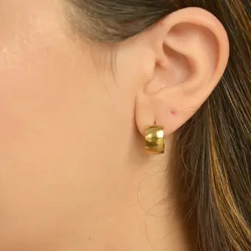 Gold Hoop Earrings - Chunky Earrings