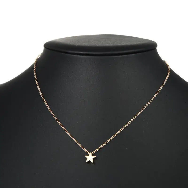 Gold Alloy Star Pendant Necklace