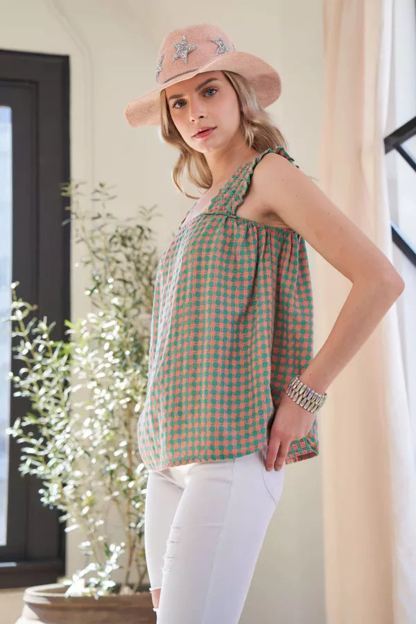 Shirred Straps Summer Top