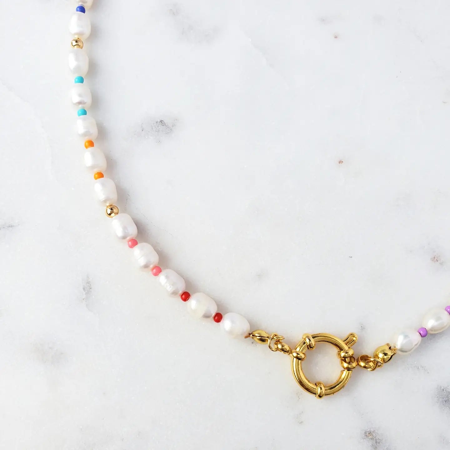 Summer Forever Colorful Pearl Necklace